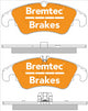 BREMTEC PRO-LINE BRAKE PADS SET AUDI A6 (C7) 3.0V6 QUATTRO BT1407PRO
