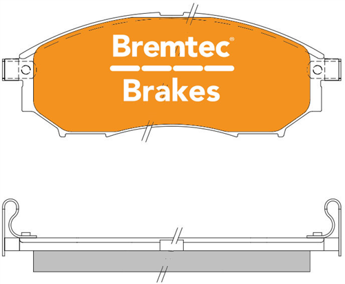 BREMTEC TRADE-LINE BRAKE PAD FRONT SET NAVARA PATHFINDER SKYLINE 350Z BT1430TS