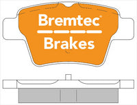 BREMTEC PRO-LINE BRAKE PADS SET PEUGEOT 307 1.6, 2.0 (BOSCH) BT1437PRO