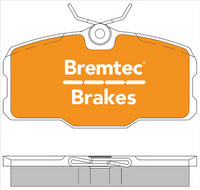 BREMTEC TRADE-LINE BRAKE PADS SET MERCEDES S CLASS 380SEC BT1438TS