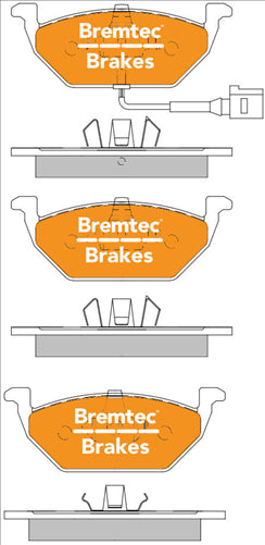 BREMTEC EURO-LINE BRAKE PADS SET VOLKSWAGEN POLO (9N_) 1.4 BT1455ELC
