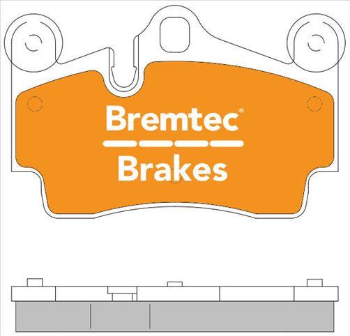 BREMTEC EURO-LINE BRAKE PADS SET AUDI Q7 4L 3.6L 3.0D 4.2L 4.2D BT1465ELC