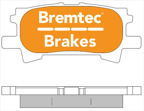 BREMTEC 4WD BRAKE PADS SET LEXUS RX330 2003- BT1472E