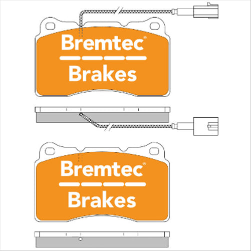 BREMTEC EURO-LINE BRAKE PADS SET ALFA 159 3.2 JTS BREMBO&SENSOR BT1477ELC