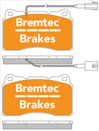 BREMTEC EUROLINE HD CERAMIC+ ZERO DUST ALFA 159 3.2L INC SENSOR FRONT BT1477EL