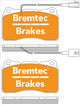 BREMTEC PRO-LINE BRAKE PADS SET ALFA 159 3.2 JTS BREMBO&SENSOR BT1477PRO