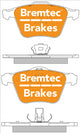 BREMTEC TRADELINE BRAKE PAD SET FRONT VOLVO XC90 2.5T (17"") 2002- BT1480TS