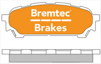 BREMTEC 4WD BRAKE PADS SET SUBARU IMPREZA 2002- BT1481E