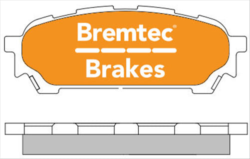 BREMTEC PRO-LINE BRAKE PADS SET SUBARU IMPREZA 2002- BT1481PRO