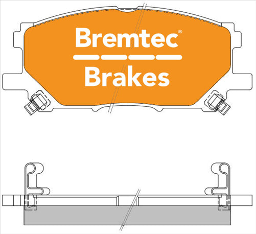 BREMTEC PRO-LINE BRAKE PADS SET LEXUS RX330 2003- BT1482PRO