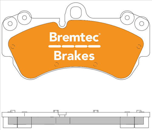 BREMTEC EURO-LINE BRAKE PAD FRONT SET VW TOUAREG PORSCHE CAYENNE BT1484ELH