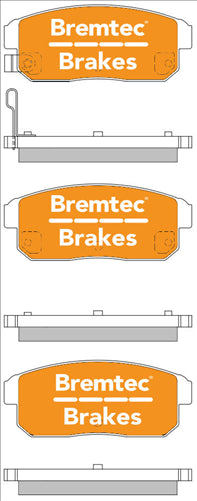 BREMTEC TRADELINE BRAKE PAD SET REAR SUZUKI IGNIS & SPORT MAZDA RX8 BT1485TS