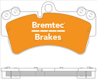 BREMTEC EURO-LINE CERAMIC+ BRAKE PAD AUDI, VW, PORSCHE FRONT BT1491ELC