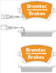 BREMTEC PRO-LINE BRAKE PADS SET VW TRANSPORTER T5 1.9TD, 2.3TD BT1495PRO