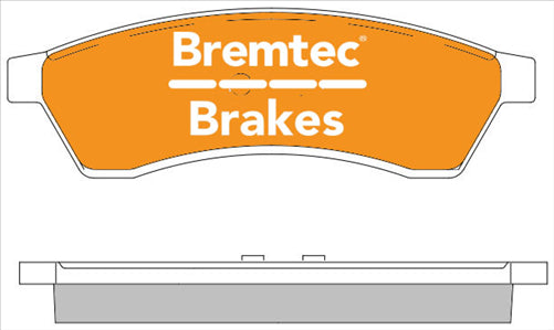 BREMTEC TRADELINE BRAKE PAD SET REAR HOLDEN EPICA 1.8, 2.5 2007- BT1509TS