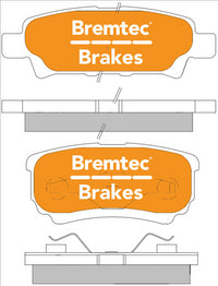 BREMTEC TRADE-LINE BRAKE PADS SET MITSUBISHI LANCER CG 2002-03 BT1516TS