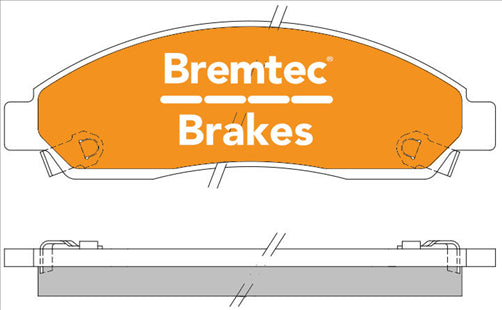 BREMTEC 4WD BRAKE PADS SET HOLDEN RODEO RA 4WD 2006- BT1518E