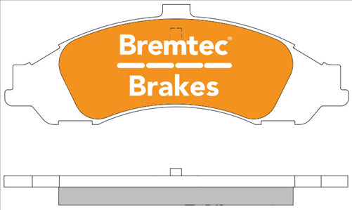 BREMTEC PRO-LINE HD CERAMIC+ LOW DUST HOLDEN COMMODORE VT-VZ 1997- BT1522PRO