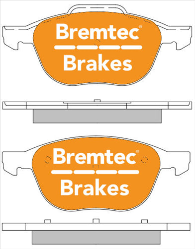 BREMTEC EURO-LINE BRAKE PAD FRONT SET FOCUS KUGA MAZDA3 PREMACY BT1523ELC