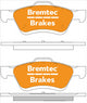 BREMTEC 4WD BRAKE PADS SET FORD ESCAPE 3.0 2007- BT1526E
