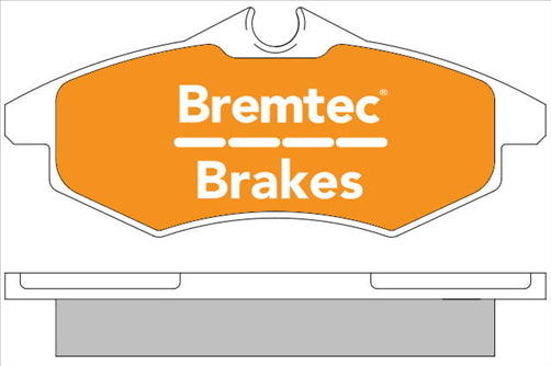 BREMTEC EURO-LINE BRAKE PADS SET CITROEN C2 1.1, 1.4i 2004- BT1538ELC