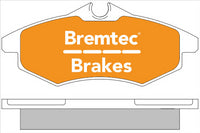 BREMTEC EURO-LINE BRAKE PADS SET CITROEN C2 1.1, 1.4i 2004- BT1538ELC