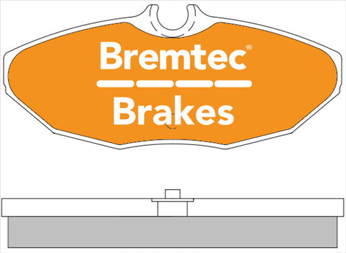 BREMTEC EURO-LINE BRAKE PADS SET JAGUAR S-TYPE V6, V8 BT153ELC