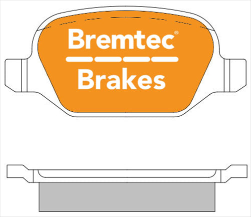 BREMTEC EURO-LINE BRAKE PADS SET ALFA 156 3.2 GTA 2000- BT1560ELC