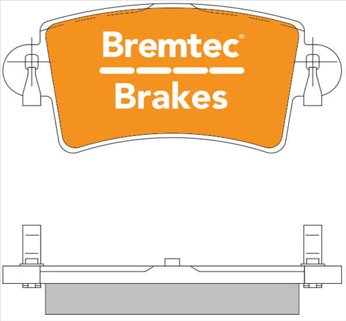 BREMTEC EURO-LINE BRAKE PADS SET BT1561ELC