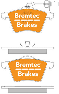BREMTEC EURO-LINE BRAKE PADS SET BT1565ELC