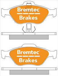 BREMTEC PRO-LINE BRAKE PADS SET FORD FIESTA WP, WQ 1.6 (W/ABS) BT1578PRO