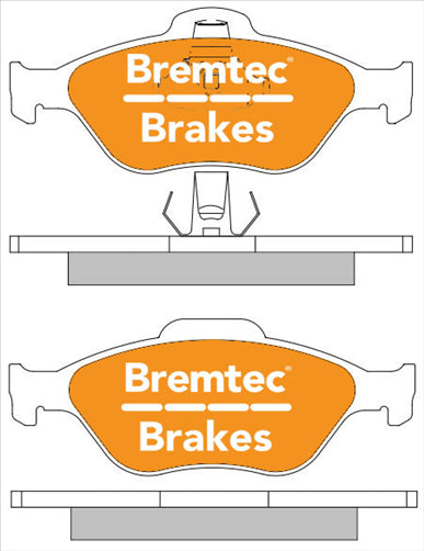 BREMTEC PRO-LINE BRAKE PADS SET FORD FIESTA WP, WQ 1.6 (W/ABS) BT1578PRO