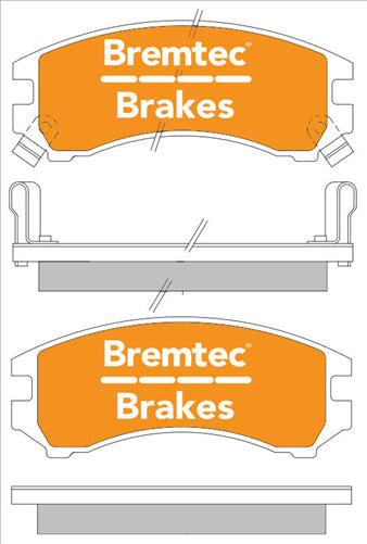 BREMTEC TRADE-LINE BRAKE PADS SET NISSAN PULSAR N13 1987-91 BT160TS
