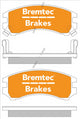 BREMTEC TRADE-LINE BRAKE PADS SET NISSAN PULSAR N13 1987-91 BT160TS