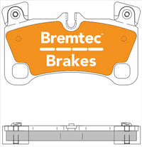 BREMTEC EURO-LINE BRAKE PADS SET BT1611ELC