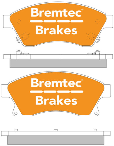 BREMTEC TRADE-LINE BRAKE PAD FRONT SET CRUZE BARINA OPEL ASTRA BT1619TS