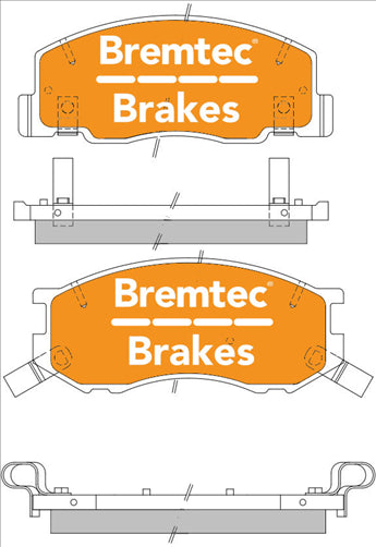 BREMTEC 4WD BRAKE PADS SET TOYOTA TARAGO TCR10, 11 1997- BT161E