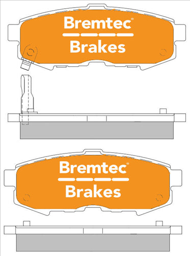 BREMTEC TRADELINE BRAKE PAD SET REAR MAZDA MPV LVW 2.5, 3.0 2004- BT1627TS