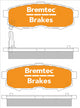 BREMTEC TRADELINE BRAKE PAD SET REAR MAZDA MPV LVW 2.5, 3.0 2004- BT1627TS