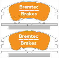 BREMTEC TRADELINE BRAKE PAD SET FRONT KIA CERATO 2004 - BT1628TS