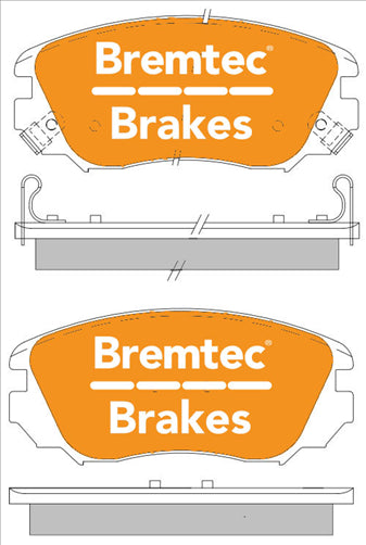 BREMTEC EURO-LINE BRAKE PADS SET SAAB 9-5 (YS3G) 2.3T 296mm DIA BT1631ELC