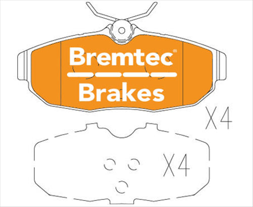 BREMTEC HYBRID-CARBON HIGH PERFORMANCE FORD MUSTANG 4.6L 2005- BT1636EV550