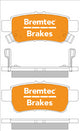 BREMTEC PRO-LINE BRAKE PADS SET HONDA ODYSSEY RB 2.0, 2.3, 2.4 BT1641PRO