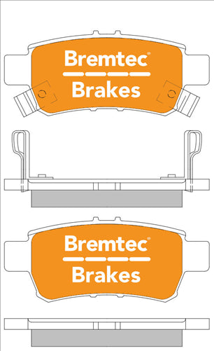 BREMTEC TRADE-LINE BRAKE PADS SET HONDA ODYSSEY RB 2.0, 2.3, 2.4 BT1641TS