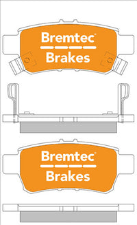 BREMTEC TRADE-LINE BRAKE PADS SET HONDA ODYSSEY RB 2.0, 2.3, 2.4 BT1641TS