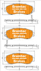 BREMTEC PRO-LINE FRONT BRAKE PAD SET HONDA CRV AWD 2007- BT1642PRO