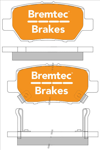 BREMTEC TRADE-LINE BRAKE PADS SET HONDA LEGEND IV KB 3.5 3.7 AWD BT1643TS