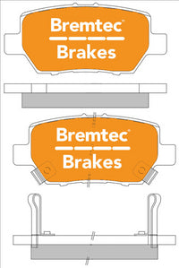 BREMTEC TRADE-LINE BRAKE PADS SET HONDA LEGEND IV KB 3.5 3.7 AWD BT1643TS