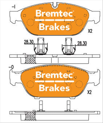 BREMTEC EUROLINE CERAMIC+ ZERO DUST AUDI A6 FRONT BT16480ELC