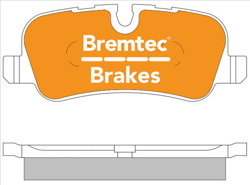 BREMTEC 4WD BRAKE PADS SET RANGE ROVER SPORT 4.4L 2005- BT1651E